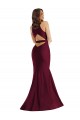 Outlet Silky Satin V-Neck Sleeveless Open Back Long Plus Size Formal Evening Dress