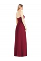 Outlet Soft Chiffon V-Neck Sleeveless Hot Pink Long Semi Formal Evening Dress
