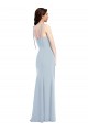 Outlet Stretch Crepe Strapless Sleeveless Low Back Long Evening Dress