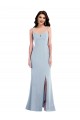 Outlet Stretch Crepe Spaghetti Straps Sleeveless Long Formal Evening Dress